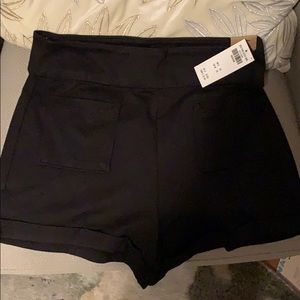 Black High-Waisted Shorts